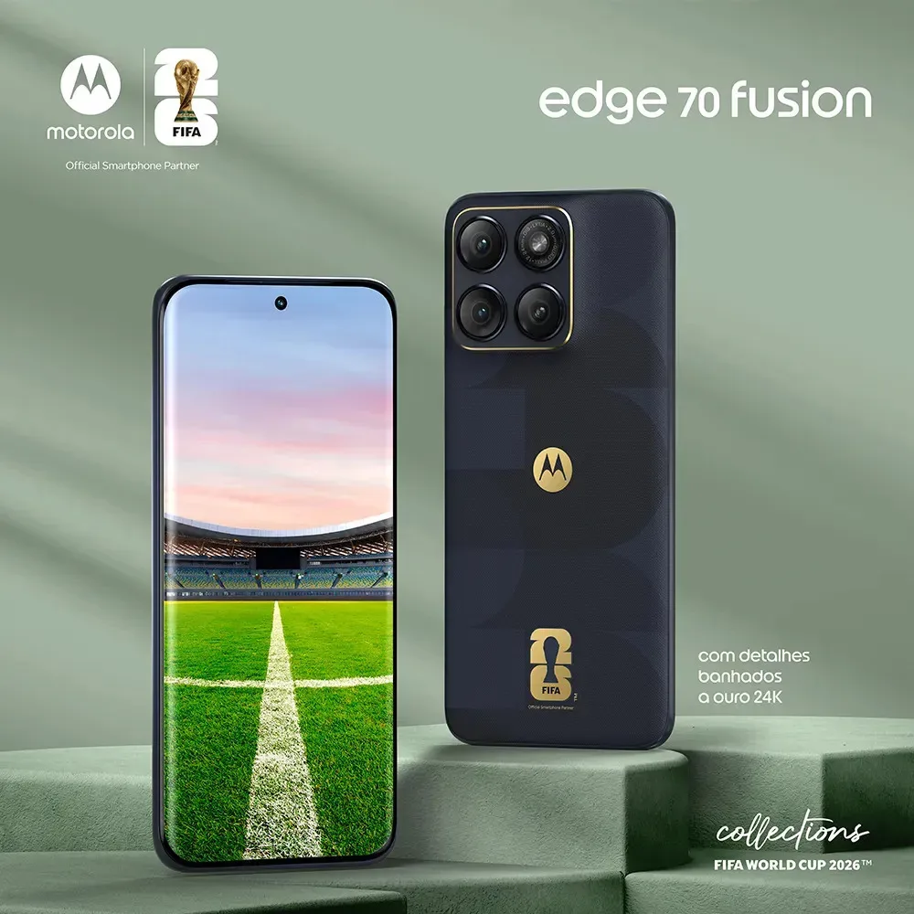 Smartphone Motorola Edge 70 Fusion 5g Fifa World Cup Collection - 256gb 24gb (8gb Ram + 16gb Ram Boost), Camera 50mp Sony Lytia 710, Tela 1.5k Extreme Amoled - Grafite - imagem 3