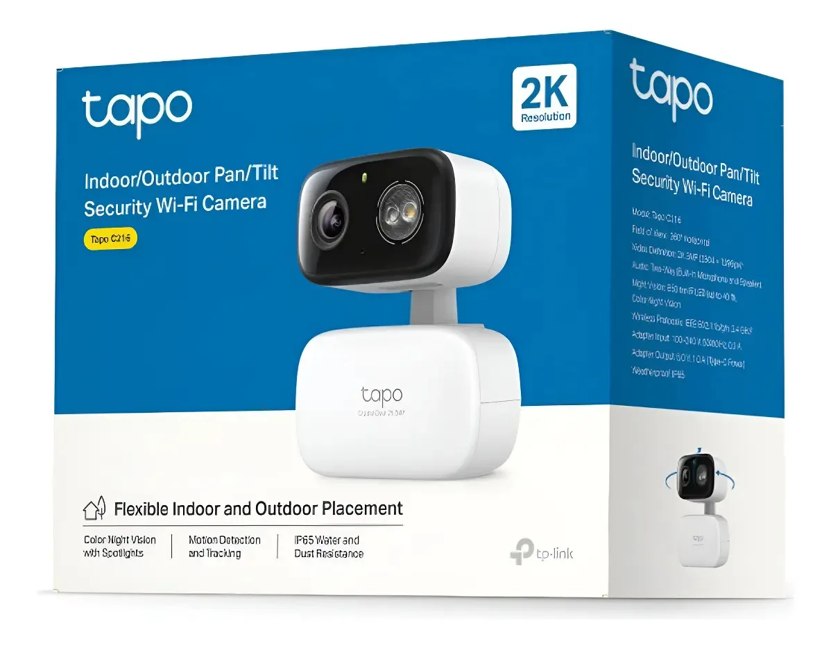 Câmera de segurança Wi-Fi interna/externa TP-Link Tapo C216 branca - imagem 2