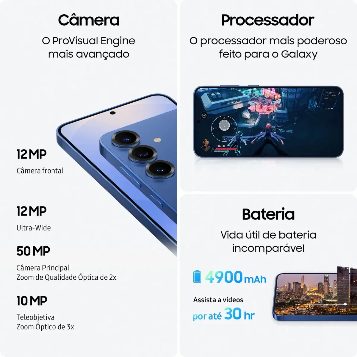 Samsung Galaxy S25+ 5g, 256gb, 12gb, Câmera Tripla - Azul - imagem 3